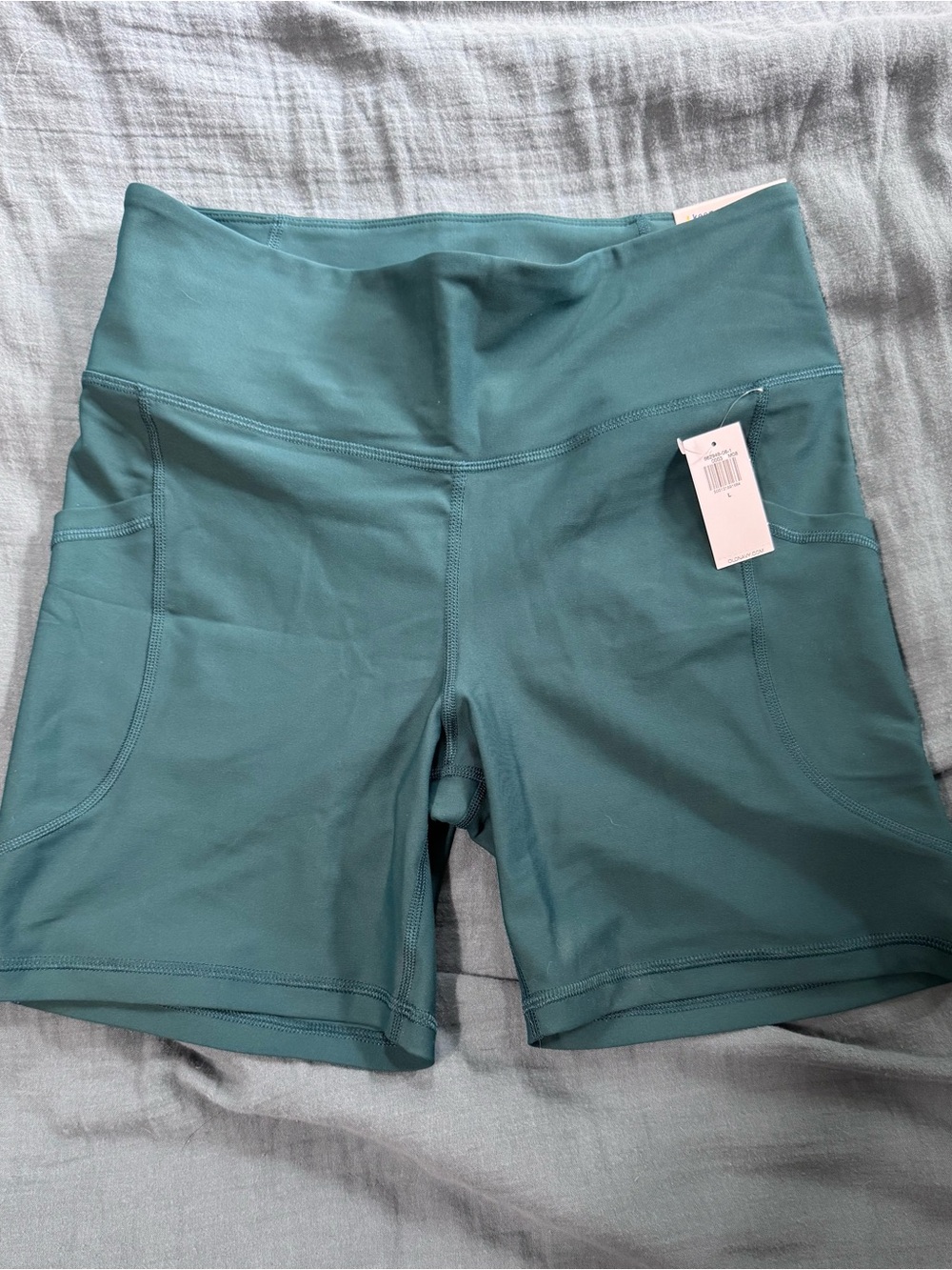 Old Navy Teal High-Rise Athletic Shorts with Side Pockets